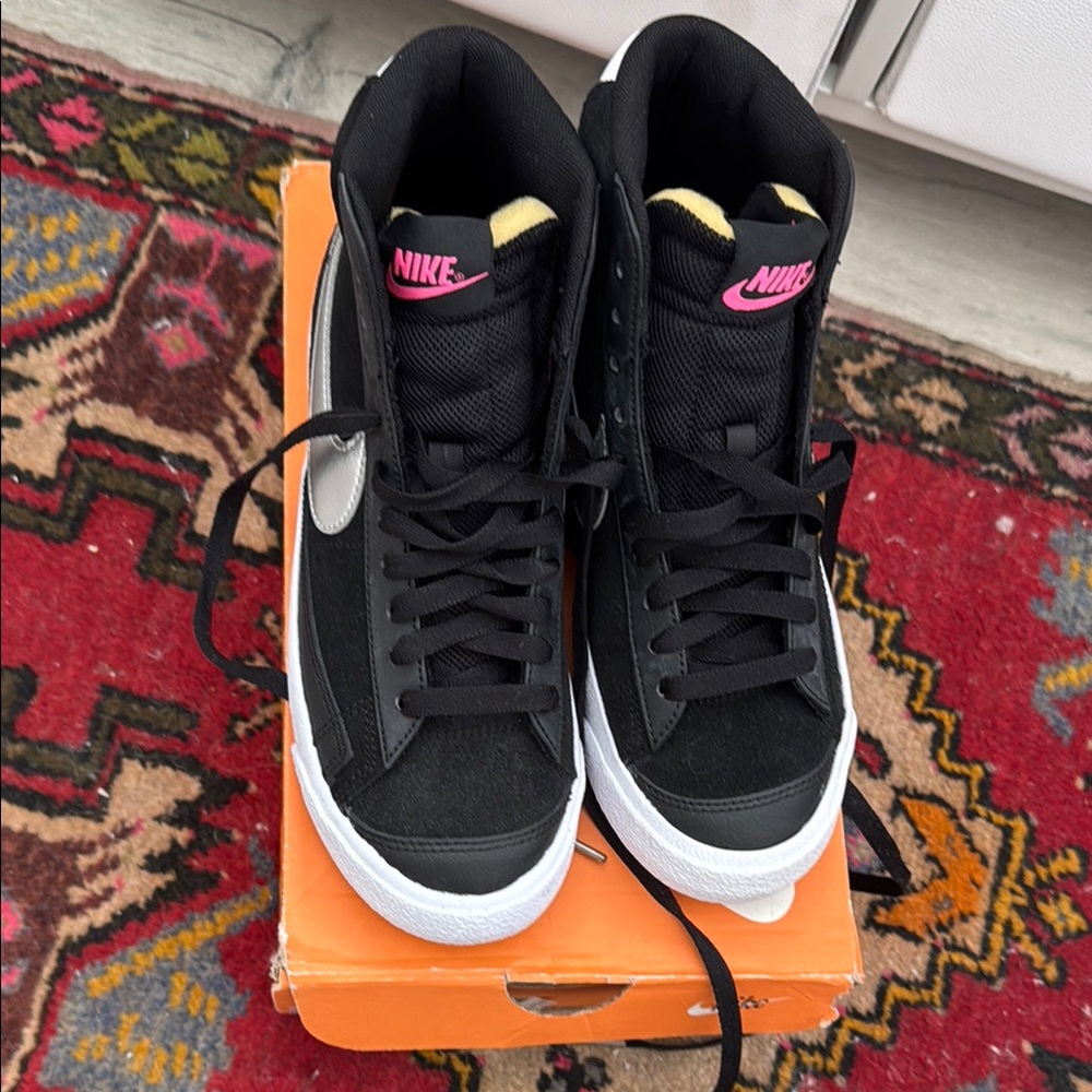 Nike Black and White High-Top Sneakers